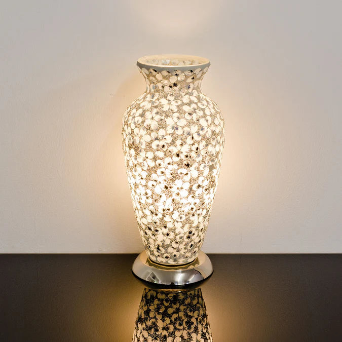 White Flower Vase Lamp